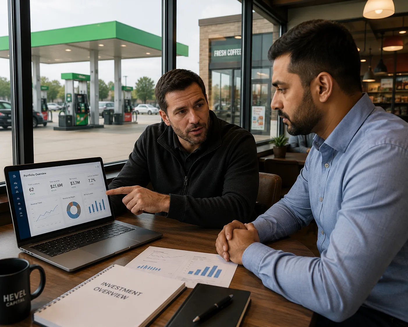 Capital partner reviewing a portfolio